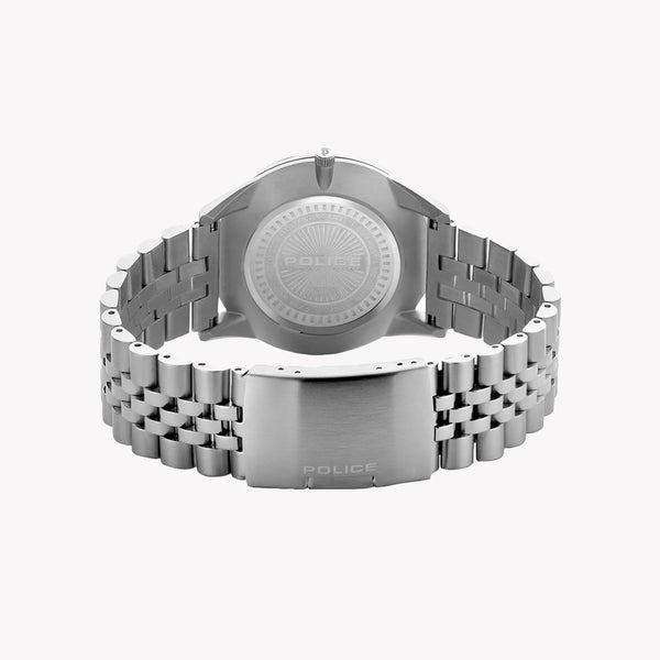 Police Men's Silver Stainless Steel Watch, Black Dial | P15305js02m by i-watch