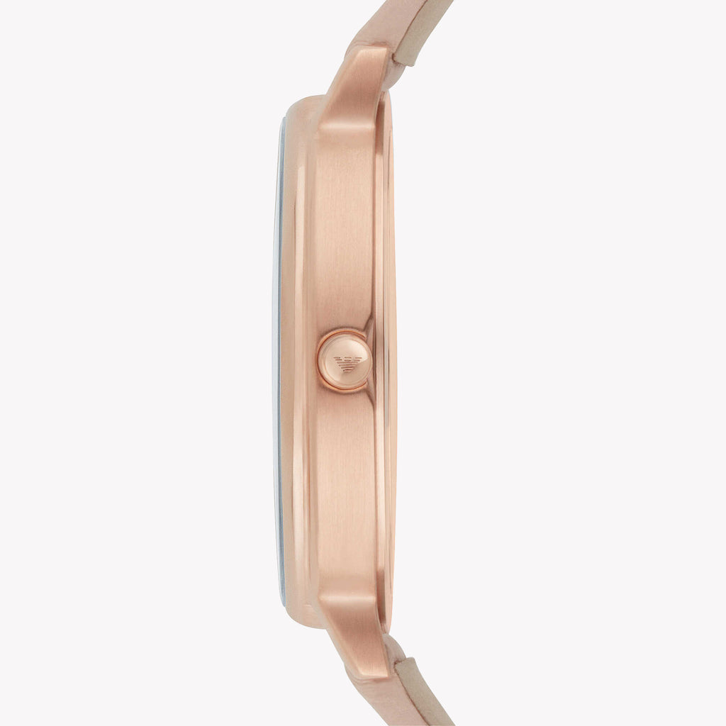 Emporio Armani AR2510 Rose Gold Chic Watch with Beige Leather Band-i-Watch-2