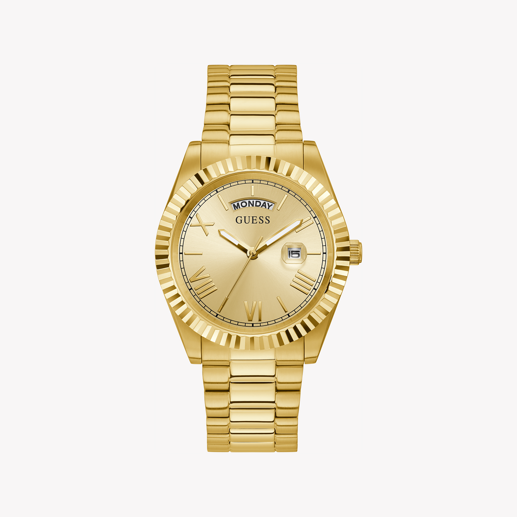 GUESS GW0265G2 BOLD SOPHISTICATION - MEN'S GOLD STAINLESS STEEL WATCH WITH EYE-CATCHING DIAL