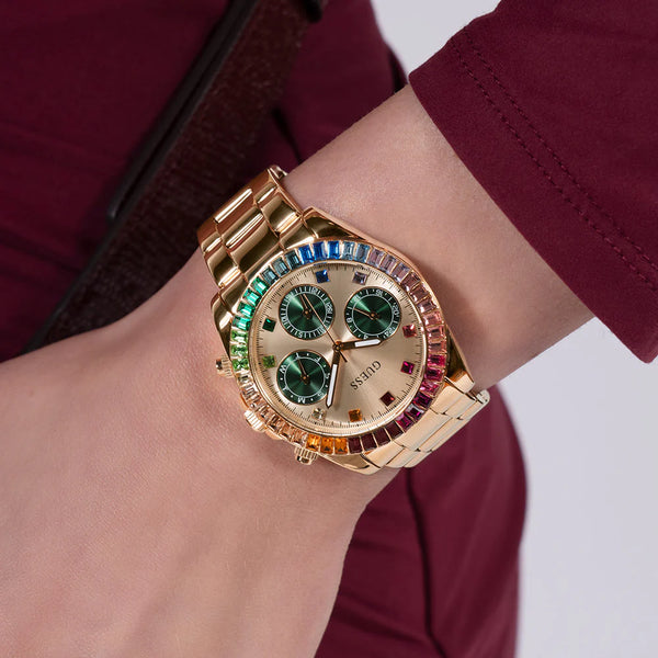 Guess Women's Gold Stainless Steel Watch, Gold Dial | Gw0690l4 by i-watch