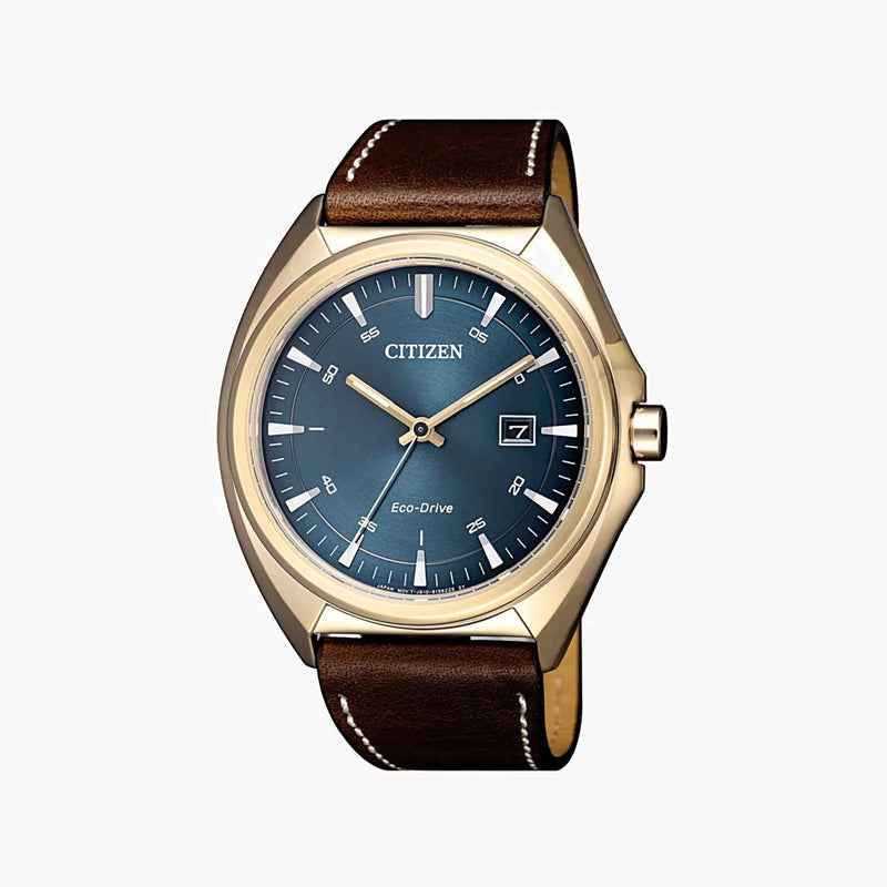 Citizen Aw1573-11l - Elegant Powerhouse - Men's Eco-Drive Watch With Gold Case And Blue Dial by i-watch