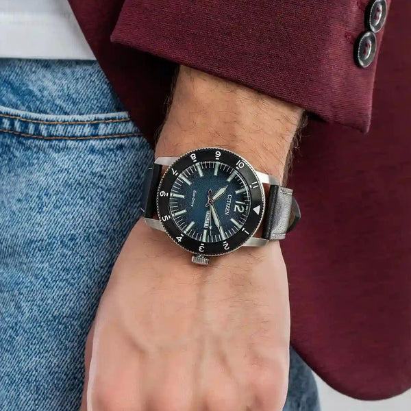 Citizen Aw0077-19l Modern Man's Timepiece - Black & Green Stylish Water-Resistant Watch by i-watch