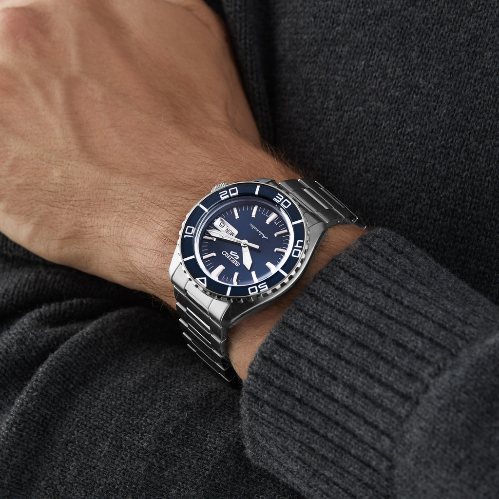 Seiko SRPK97K1 Men's Automatic Watch - Dark Blue Dial, 10 ATM-i-Watch-5