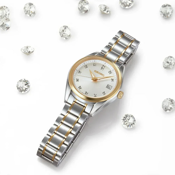 Seiko Women's Silver Stainless Steel Watch, Silver Dial | Sur582p1 by i-watch