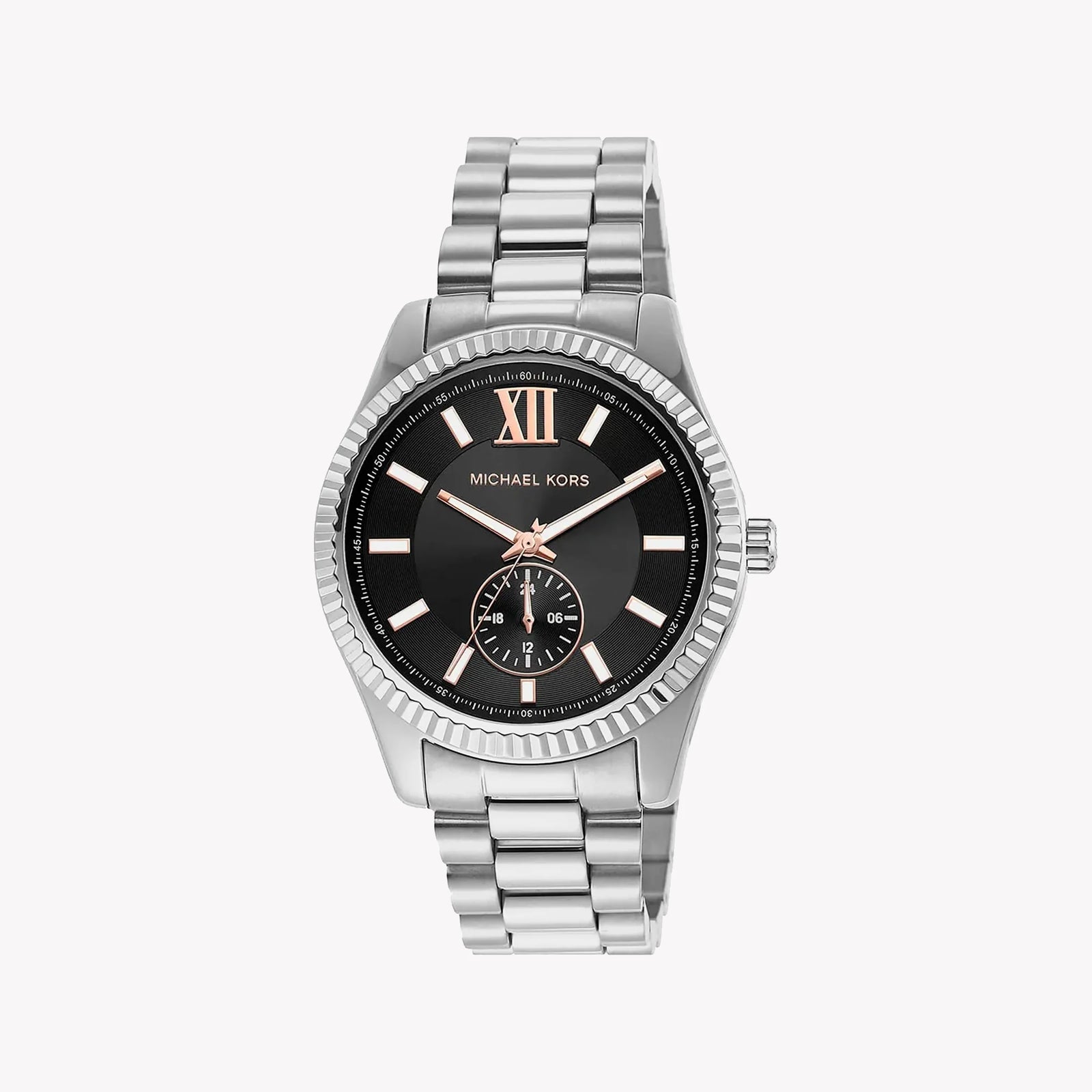 Michael Kors Men's Silver Stainless Steel Watch, Black Dial | Mk8946 by i-watch