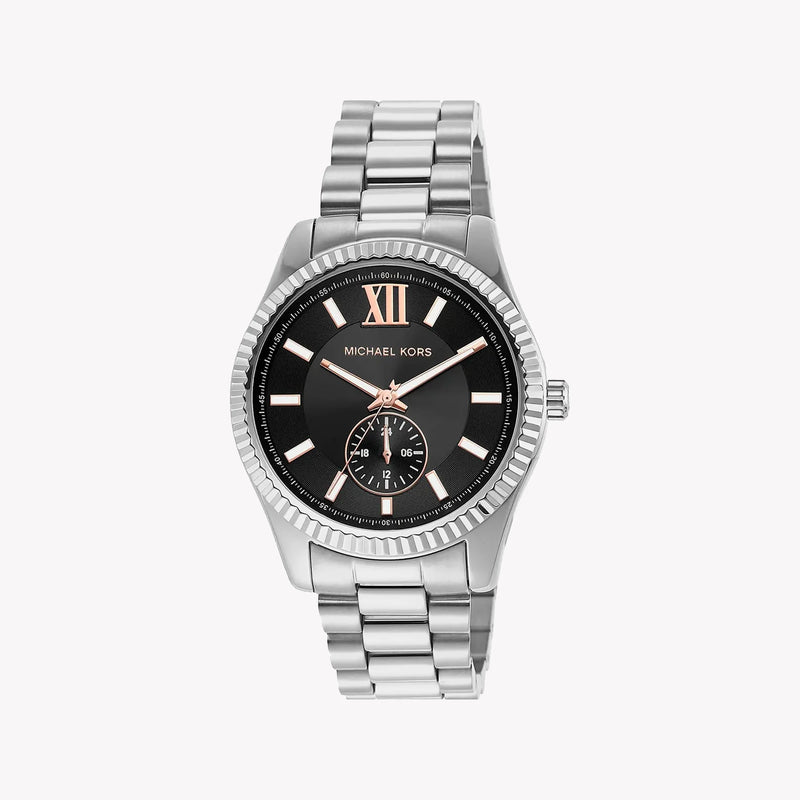 Michael Kors Men's Silver Stainless Steel Watch, Black Dial | Mk8946 by i-watch