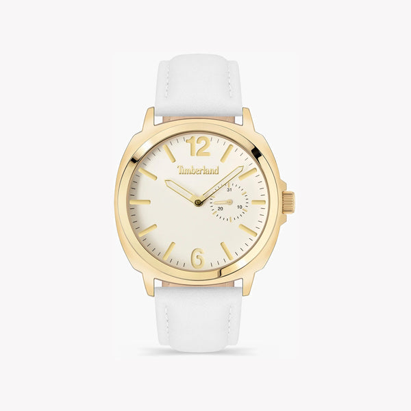 Timberland Men's Gold Watch, Beige Dial, Leather Band | Tdwlb2200403 by i-watch