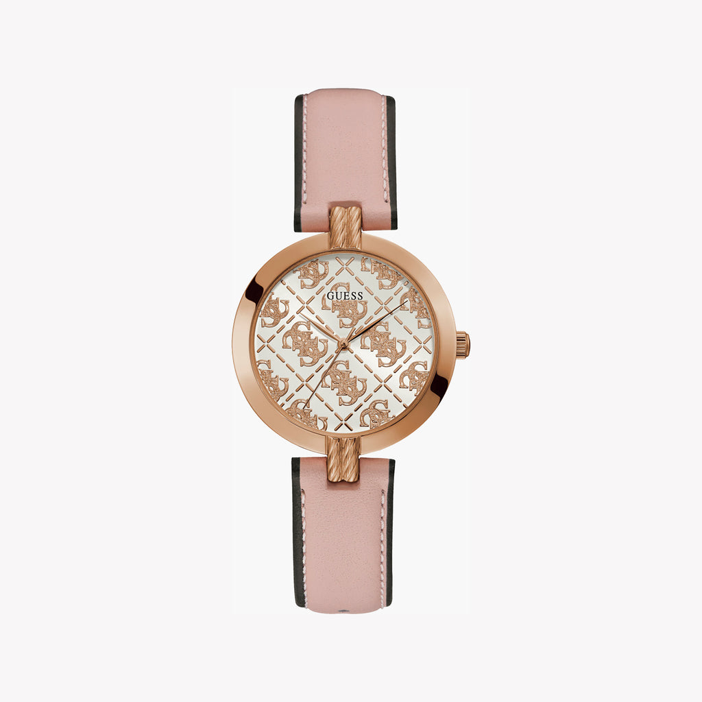 GUESS WATCHES GW0027L2 - CHIC GOLD & PINK LEATHER TIMEPIECE-i-Watch