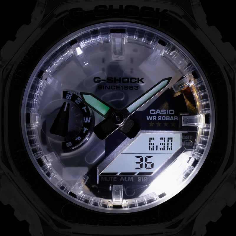 G-Shock Women's White Resin Watch, Silver Dial | Gma-S2140rx-7adr by i-watch