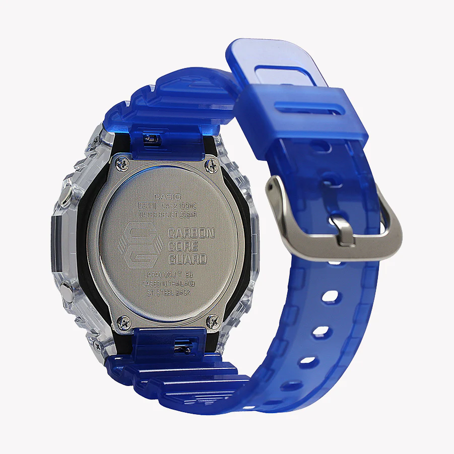 Casio G-Shock Ga-2100hc-2adr Oak - Bold Blue Adventure Men's Watch With Durable Resin BAnd and Digital Dial by i-watch