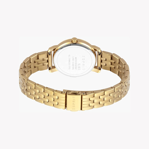 Esprit Women's Gold Stainless Steel Watch, Silver Dial | Es1l123m0015 by i-watch
