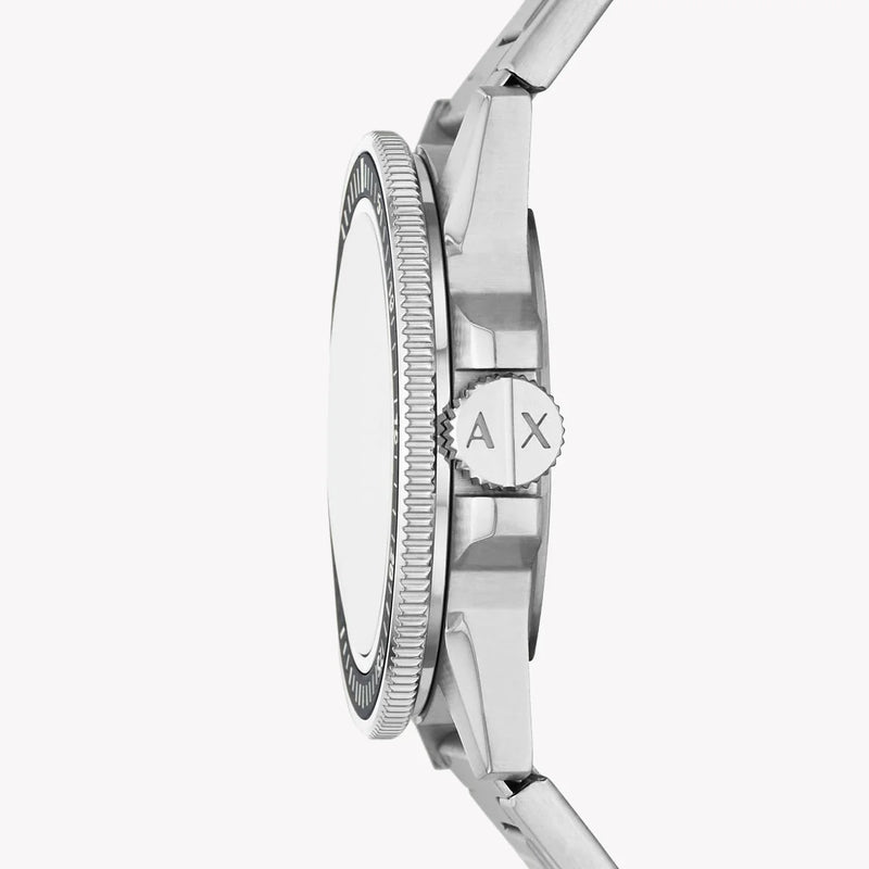 ARMANI EXCHANGE AX1853 - ELEGANT POWERHOUSE MEN'S ANALOG WATCH IN SILVER & WHITE-i-Watch-2