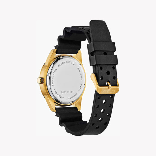 CITIZEN BI1043-01E BOLD EXPRESSION - Men's Gold & Black Urethane Watch for Every Adventure