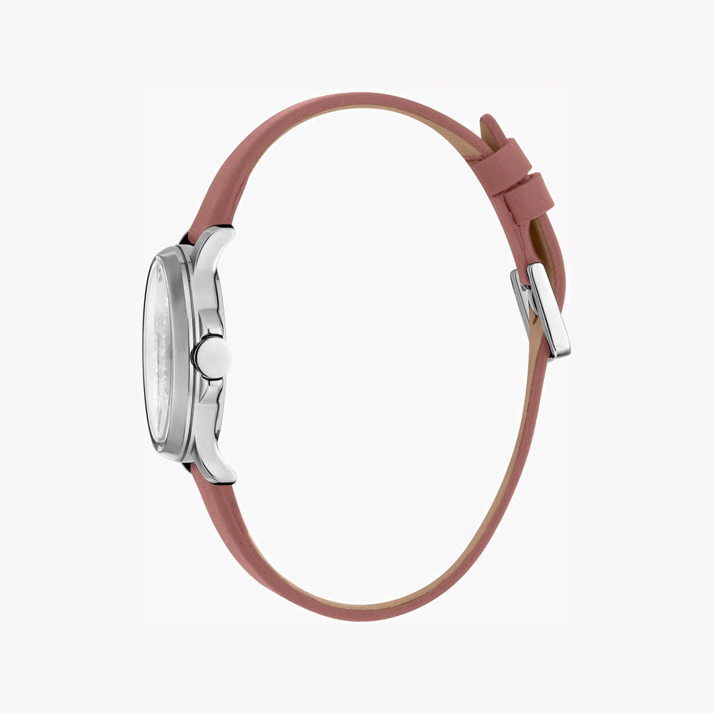 Esprit Women's Rose Leather Watch, Silver Dial | Es1l170m0045 by i-watch