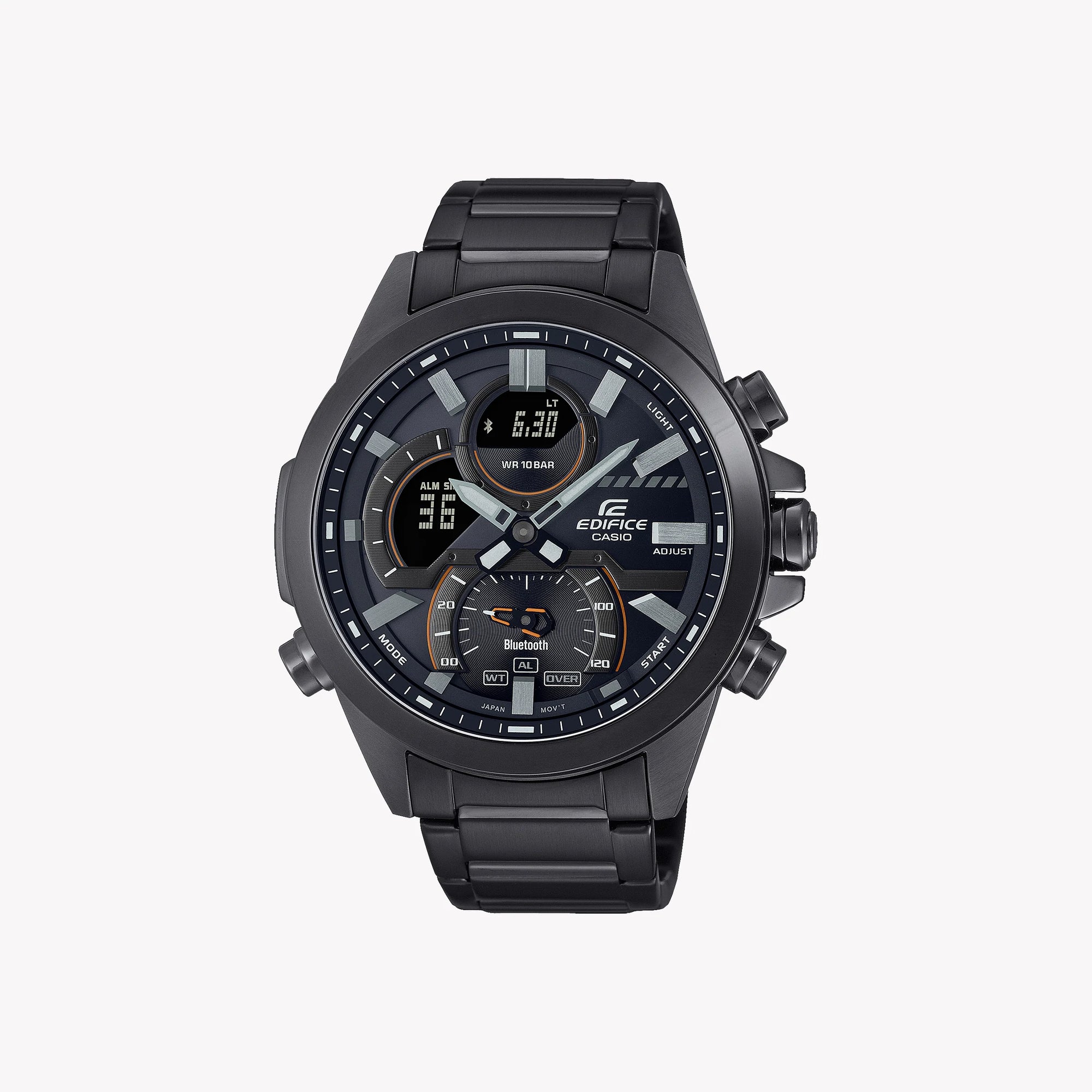 Edifice Men's Black Stainless Steel Watch, Black Dial | Ecb-30dc Edifice Men's Black Stainless Steel Watch, Black Dial | Ecb-30dc