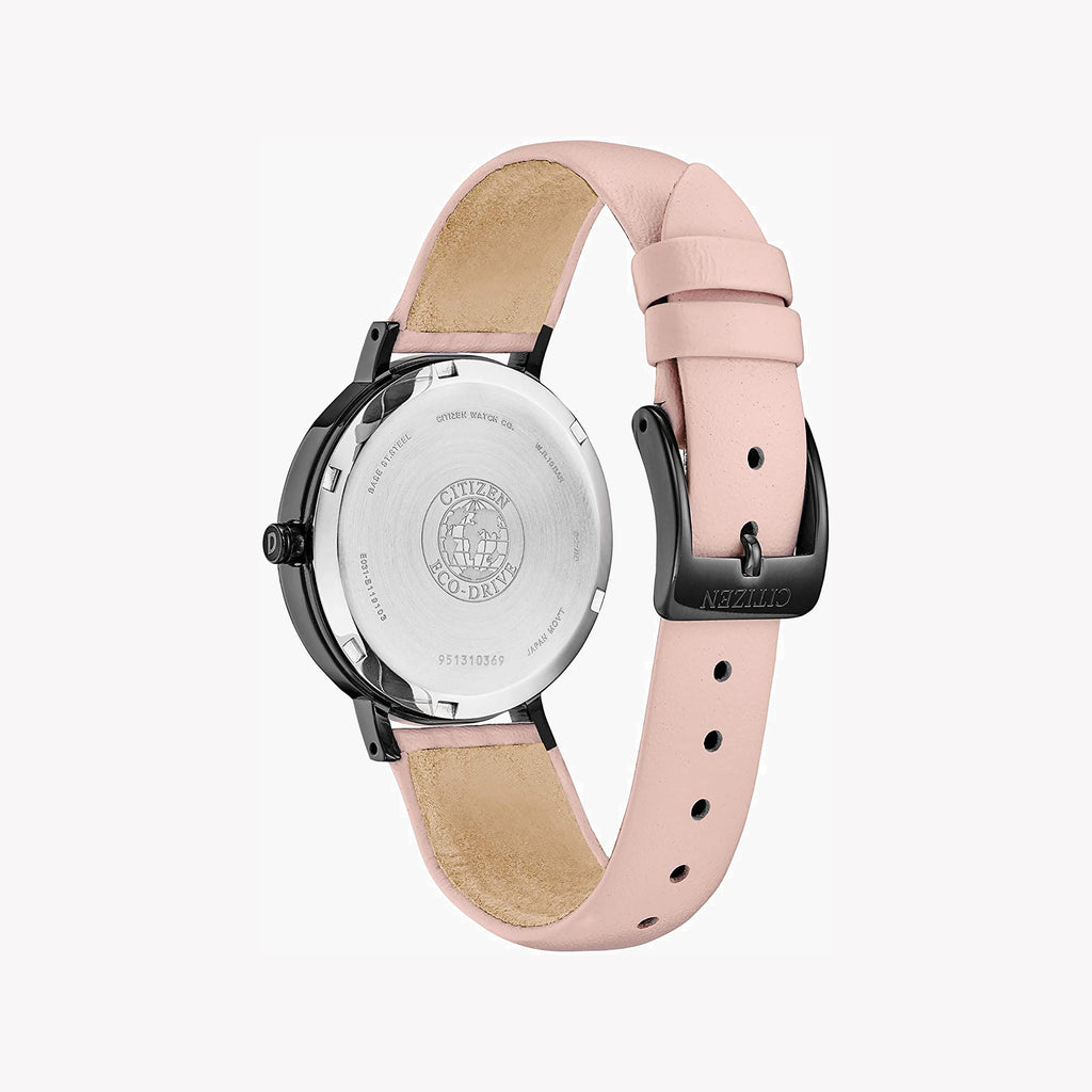 CITIZEN EM0765-01E CHIC INNOVATION - ELEGANT ECO-DRIVE WOMEN'S WATCH with Black Case & Pink Leather Band-i-Watch-2