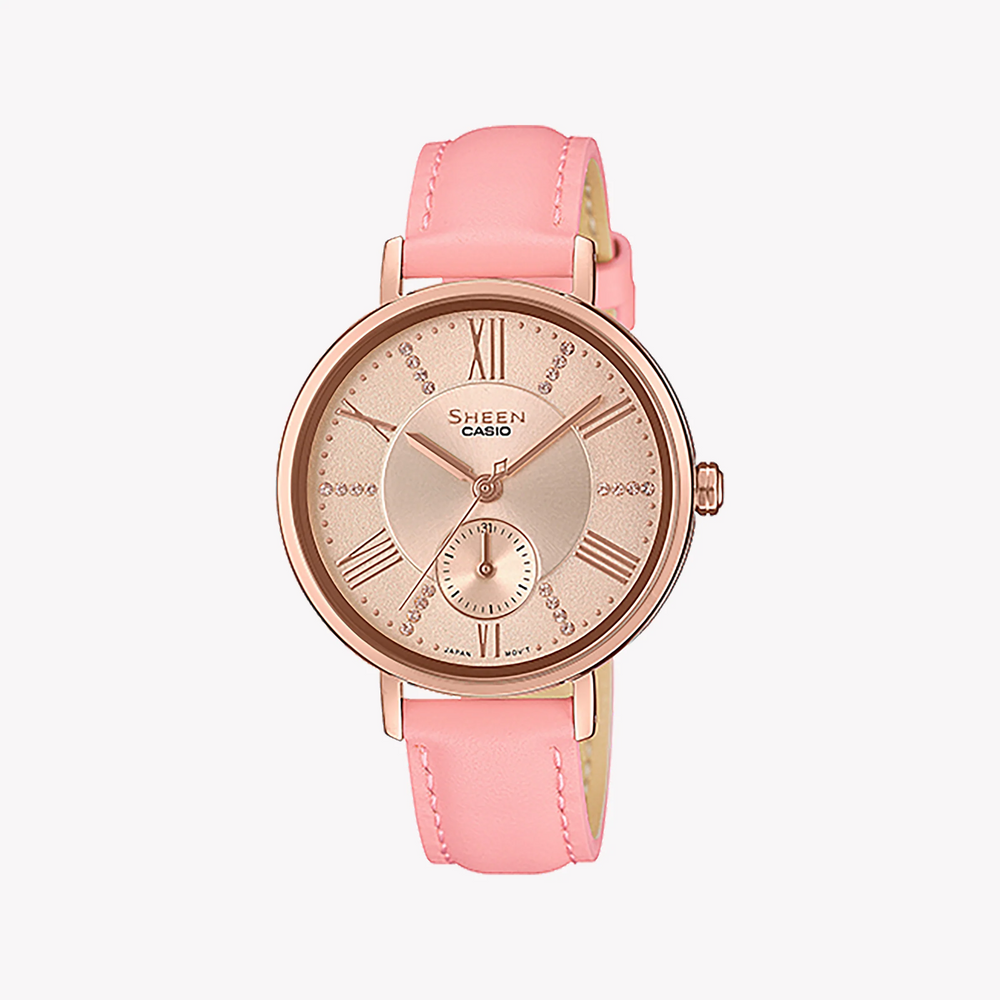 Casio She-3066pgl-4audf Elegant Rose Gold - Timeless Charm For Modern Women's Style by i-watch