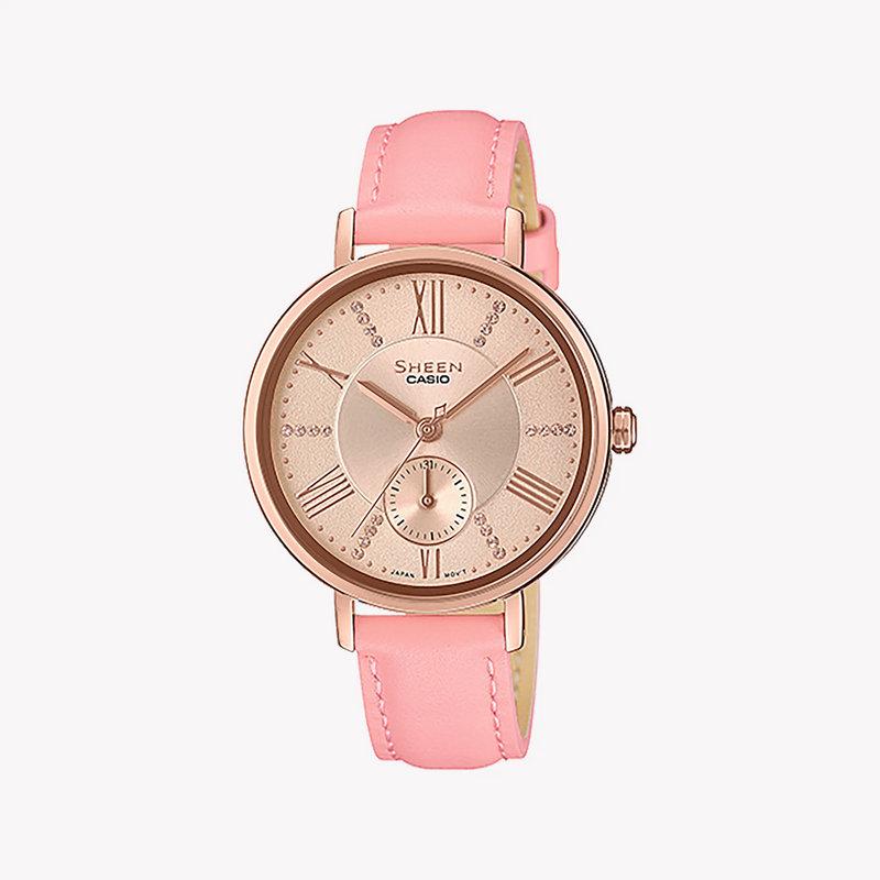 Casio She-3066pgl-4audf Elegant Rose Gold - Timeless Charm For Modern Women's Style by i-watch