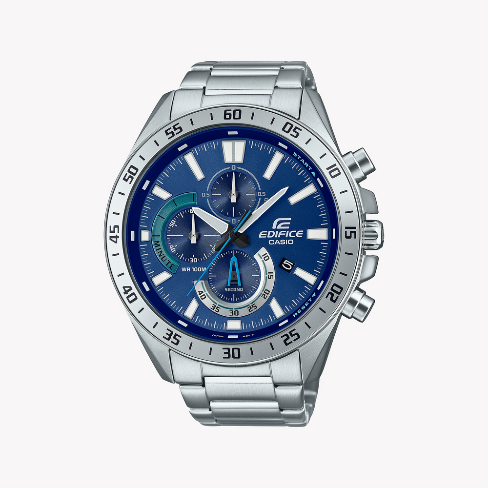 Casio Edifice Efv-620d-2avudf - Elegant Blue Dial Men's Stainless Steel Watch by i-watch