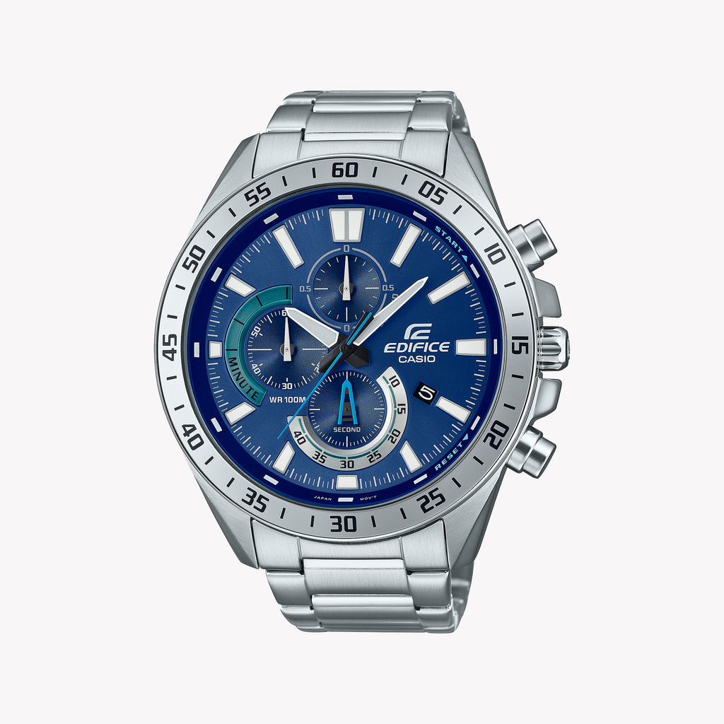 CASIO EDIFICE EFV-620D-2AVUDF - ELEGANT BLUE DIAL MEN'S STAINLESS STEEL WATCH