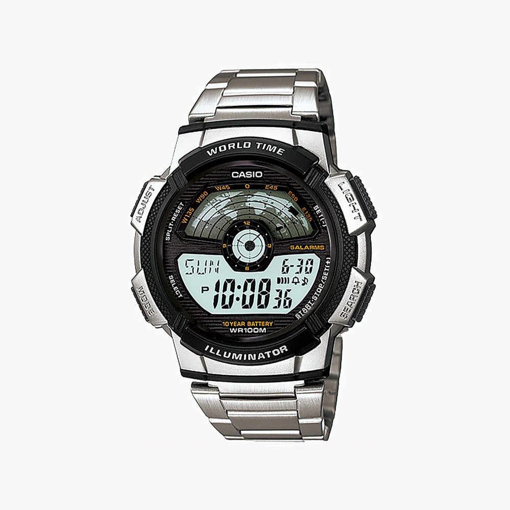 Casio Ae-1100wd-1avdf Adventure Ready - Sporty Silver Digital Timepiece For Men by i-watch