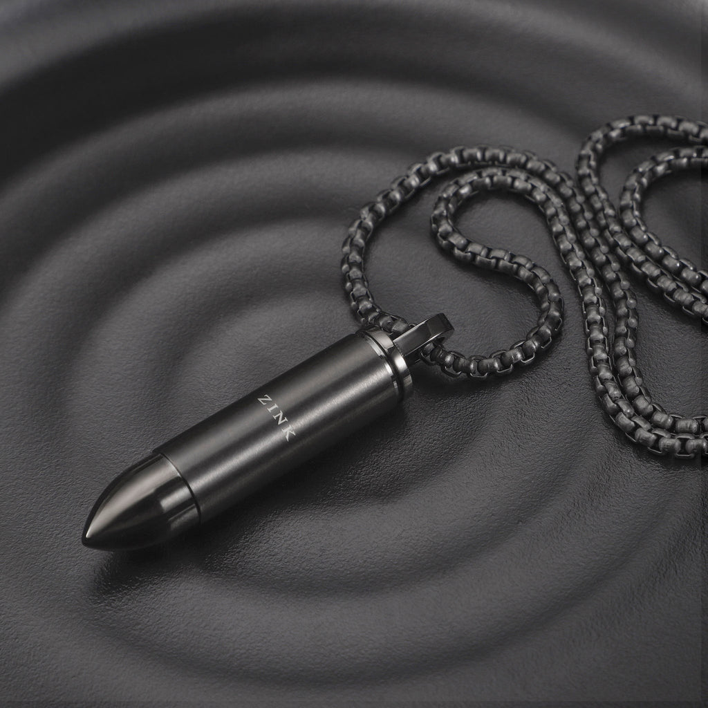 Zink Men's Black Stainless Steel Necklace | Zjpd015gn