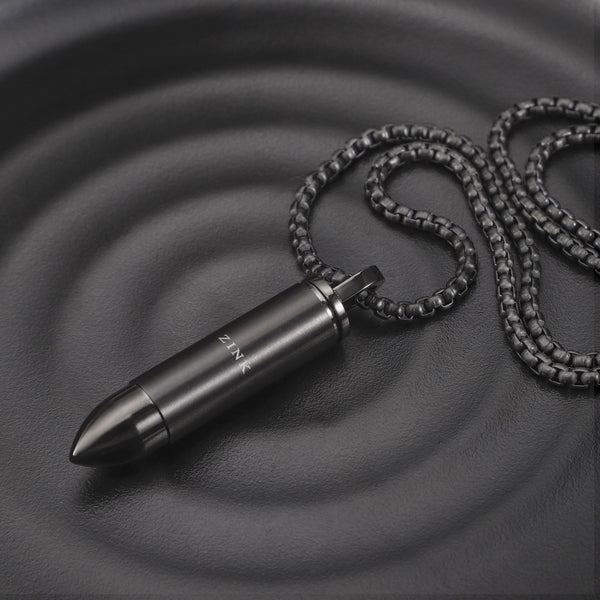 Zink Men's Black Stainless Steel Necklace | Zjpd015gn