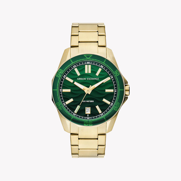 ARMANI EXCHANGE AX1951 - BOLD GOLD & GREEN MEN'S WATCH - STRIKING STYLE & FUNCTIONALITY