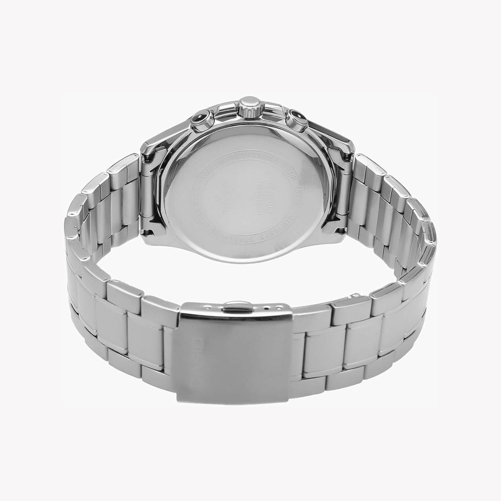 CASIO MTP-1375D-7A2VDF - ELEGANT SILVER CLASSIC MEN'S WATCH WITH WHITE DIAL-i-Watch-3