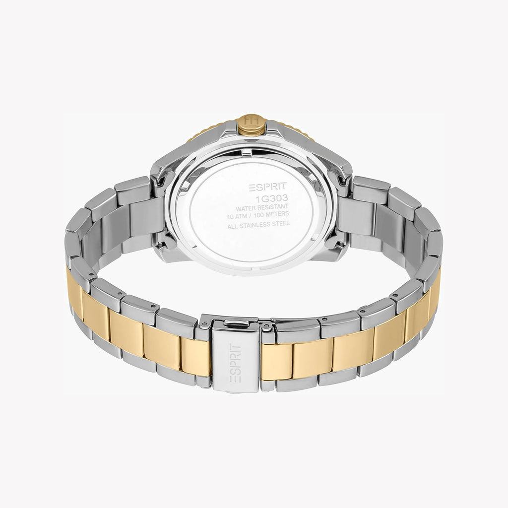 ESPRIT MEN'S ELEGANCE - SILVER & GOLD STAINLESS STEEL WATCH WITH BLACK DIAL-i-Watch-3