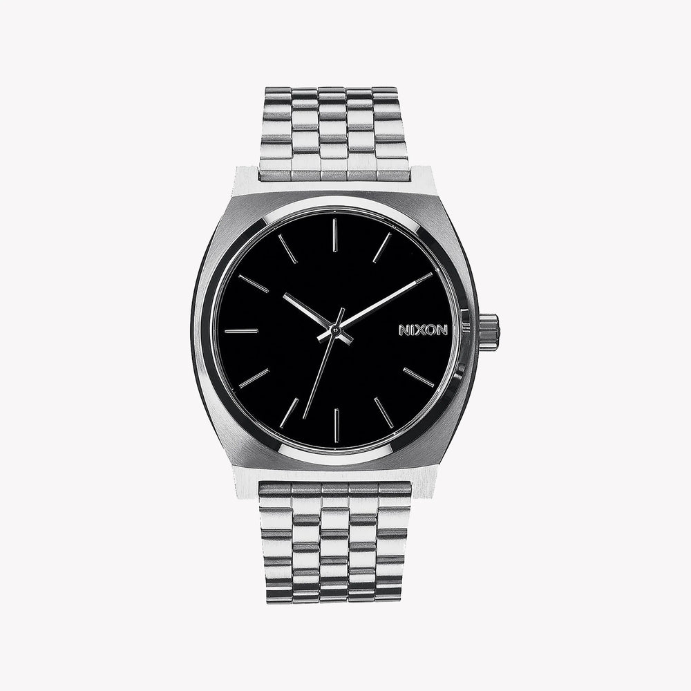 NIXON A045-000 CLASSIC EDGE - SILVER STAINLESS STEEL MEN'S WATCH WITH BLACK DIAL & WATER RESISTANCE