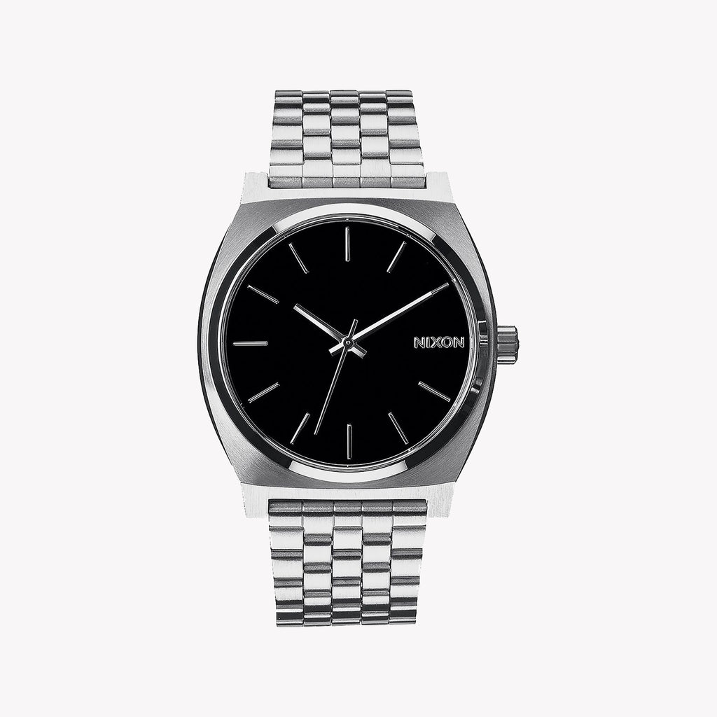 NIXON A045-000 CLASSIC EDGE - SILVER STAINLESS STEEL MEN'S WATCH WITH BLACK DIAL & WATER RESISTANCE