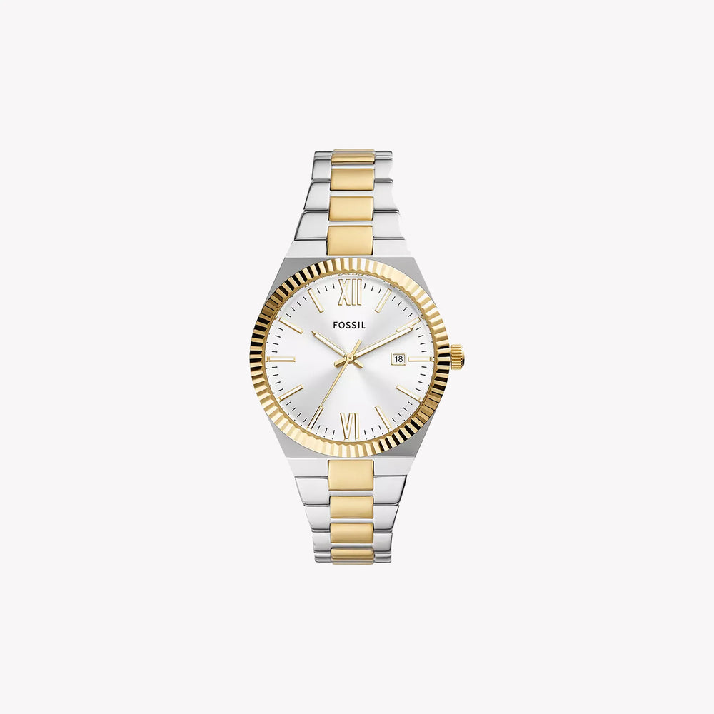 Fossil Women's Silver & Gold Watch, Silver Dial | Es5259 by i-watch