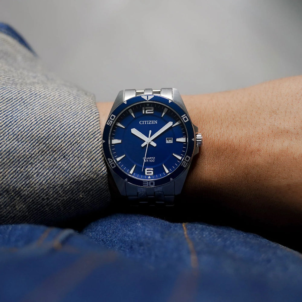 Citizen Bi5058-52l Blue Dial - Modern Men's Stainless Steel Watch With Quartz Precision by i-watch