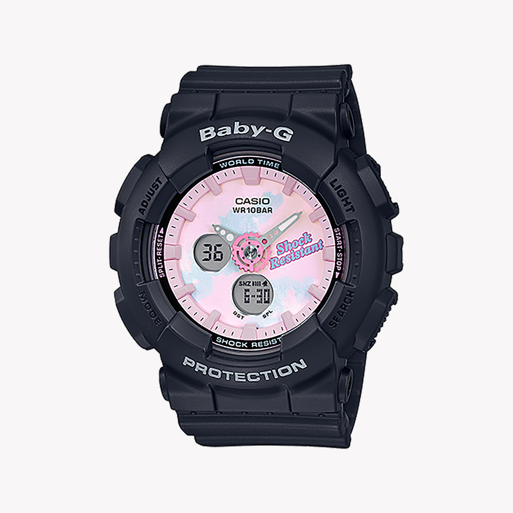 BA-120T-1ADR BABY-G BOLD ADVENTURER - SPORTY ELEGANCE WOMEN'S WATCH with Black Resin Band and Digital Dial