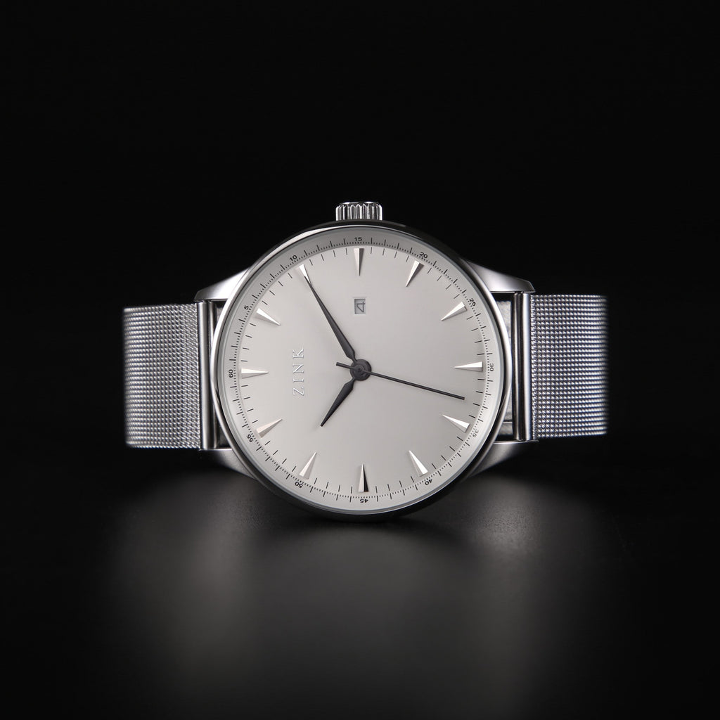 Zink Men's Silver Stainless Steel Analog Watch | Zk127g1ms-16