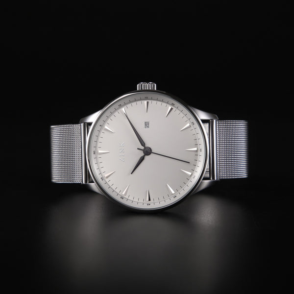 Zink Men's Silver Stainless Steel Analog Watch | Zk127g1ms-16