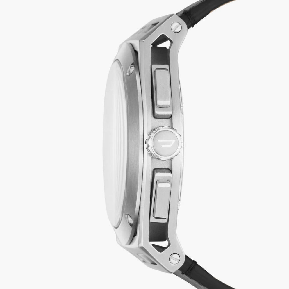 DIESEL DZ4543 RUGGED ELEGANCE - MEN'S CHRONOGRAPH WATCH WITH BLACK LEATHER BAND-i-Watch-3