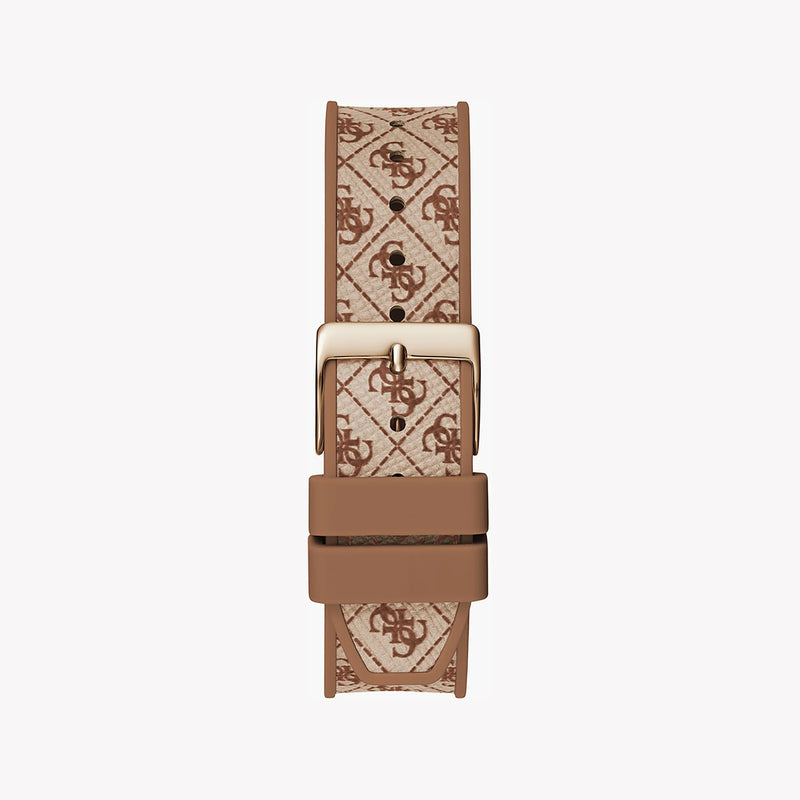 Guess Women's Rose Gold Silicone Watch, Rose Gold Dial | Gw0699l2 by i-watch