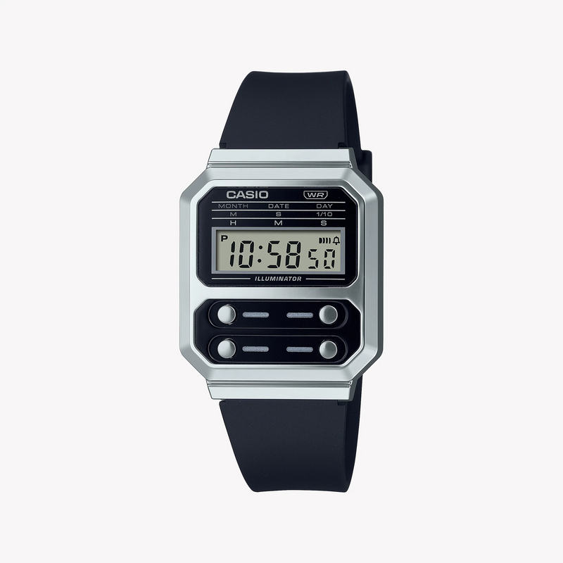 Casio Unisex Silver Resin & Stainless Steel Watch | A100wef-1adf by i-watch