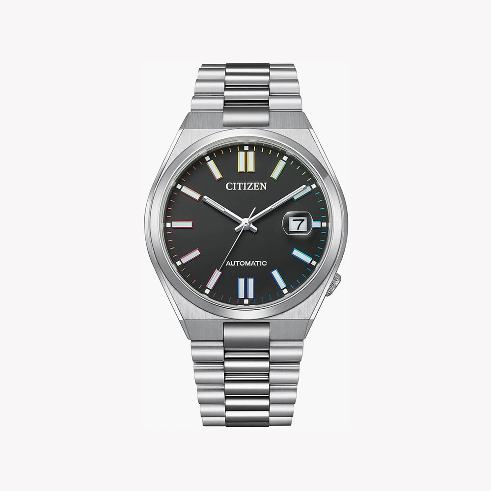 Citizen Men's Silver Stainless Steel, Black Dial | Nj0151-53e by i-watch