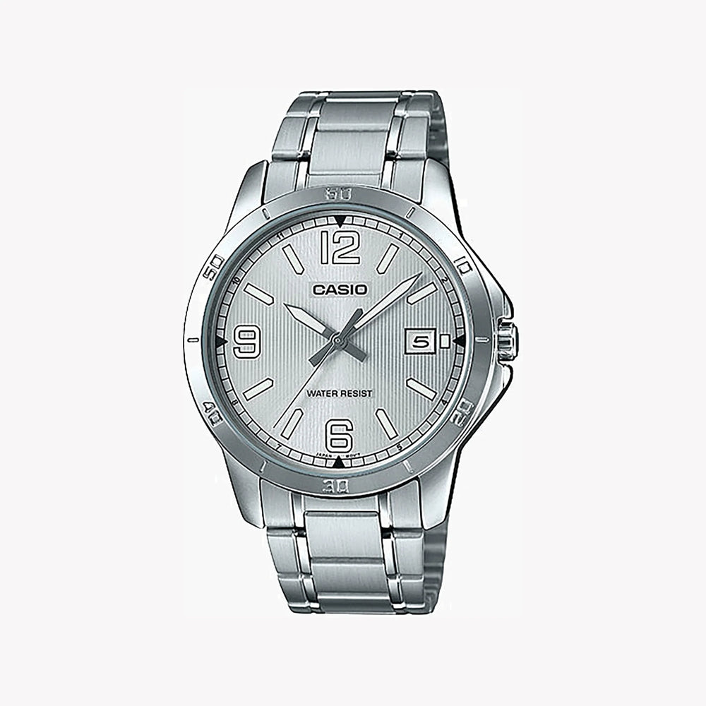 Casio Men's Silver Stainless Steel Watch, White Dial | Mtp-V004d-7b2udf by i-watch