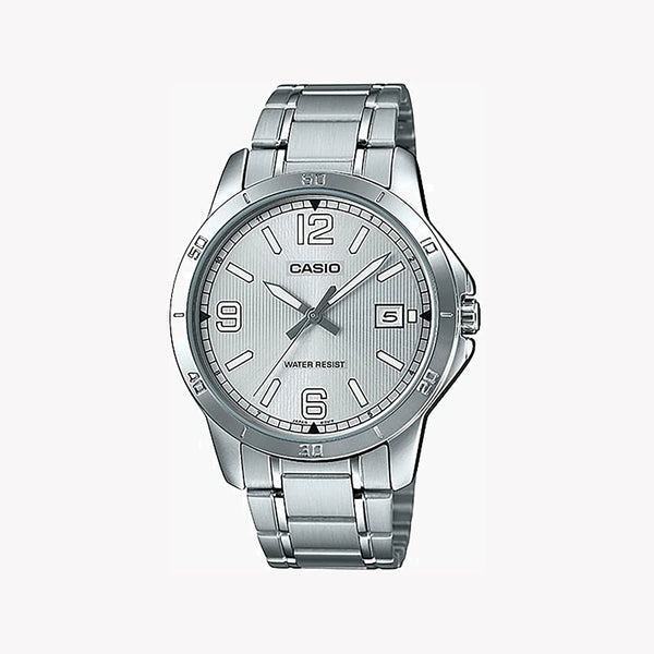 Casio Men's Silver Stainless Steel Watch, White Dial | Mtp-V004d-7b2udf by i-watch