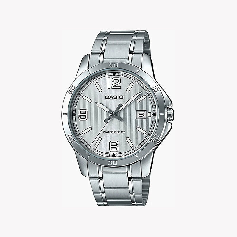 Casio Men's Silver Stainless Steel Watch, White Dial | Mtp-V004d-7b2udf by i-watch