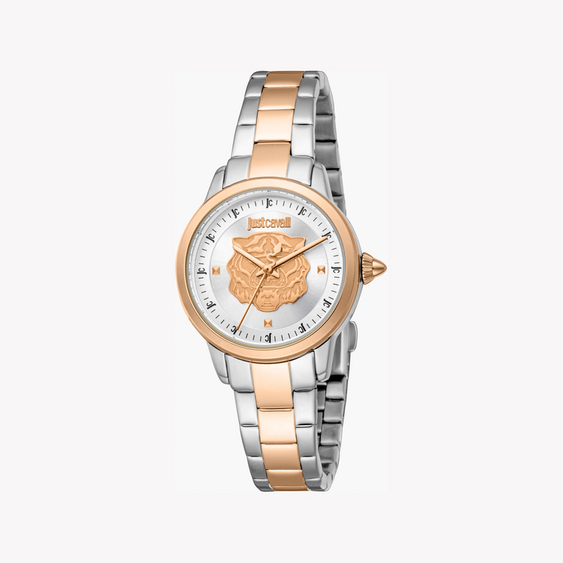 Just Cavalli Women's Two-Tone Watch, Silver Dial | Jc1l334m0105 by i-watch