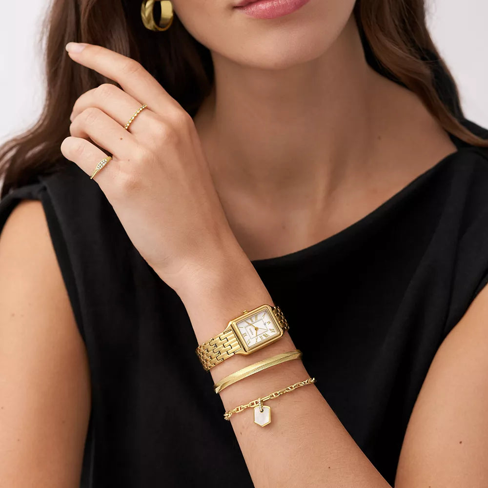 FOSSIL ES5220 TIMELESS ELEGANCE - LUXURY GOLD WOMEN'S WATCH WITH SILVER DIAL-i-Watch-4