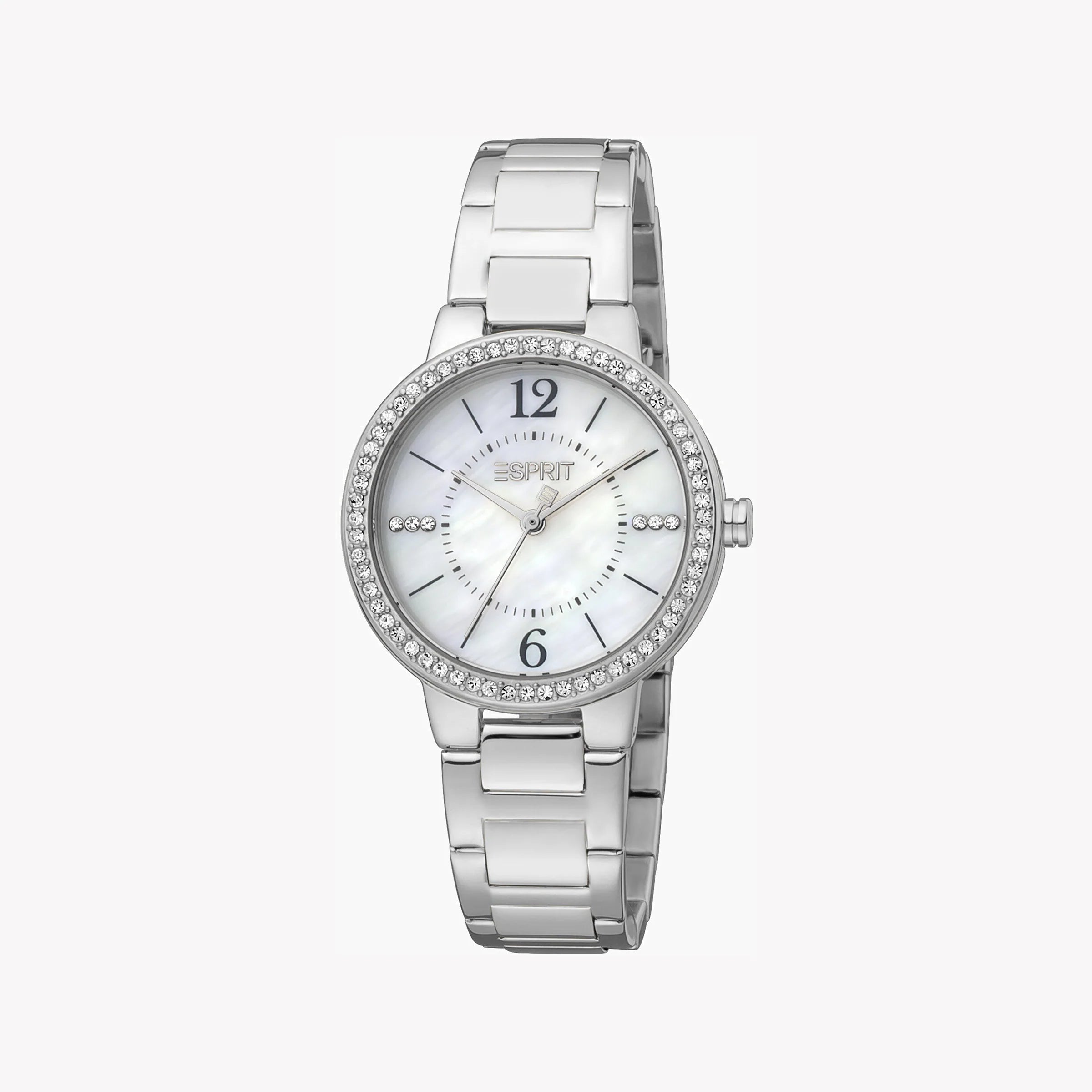 ESPRIT Women's Watch with Silver Stainless Steel Case and Silver Stainless Steel Band