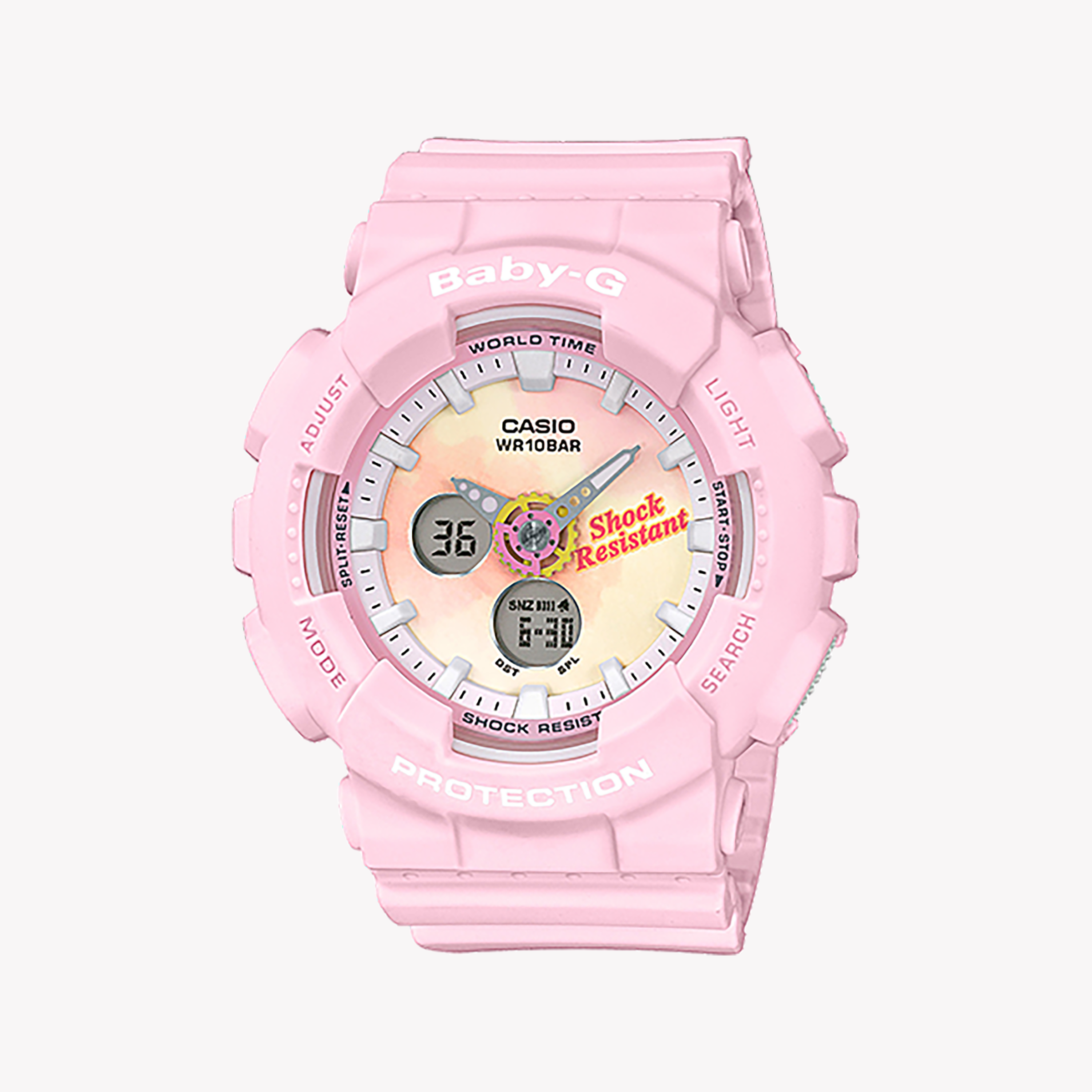 CASIO BABY-G BA-120TG-4ADR VIBRANT PINK - SPORTY CHIC WOMEN'S WATCH with Resin Band and Digital Dial