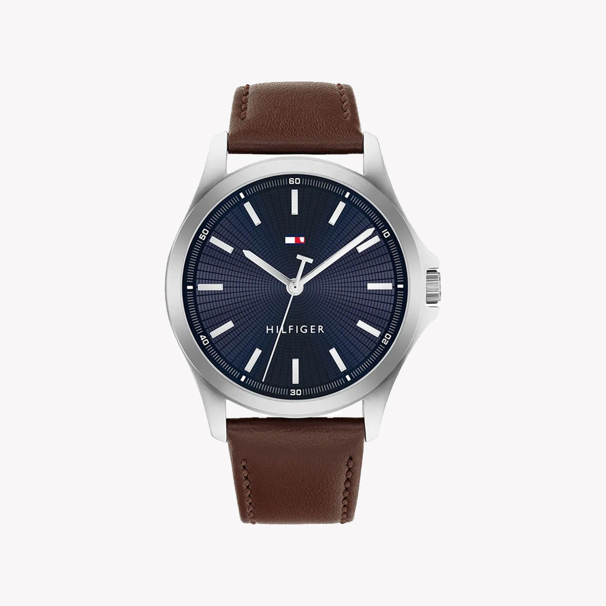 Tommy Hilfiger Men's Brown Leather & Stainless Steel Watch | 1697251