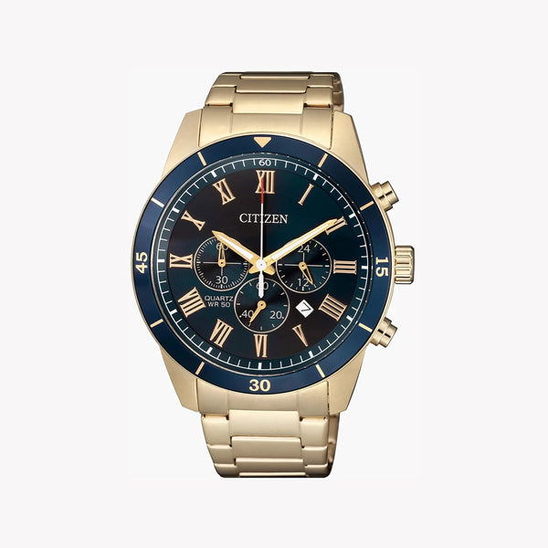 Citizen Men's Blue Stainless Steel, Gold Band | An8169-58l by i-watch